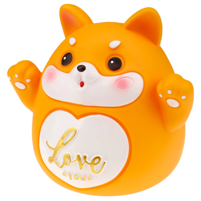 Копилка Счастливый Зверёк 17 см Miland КС-3673 оранжевый 1